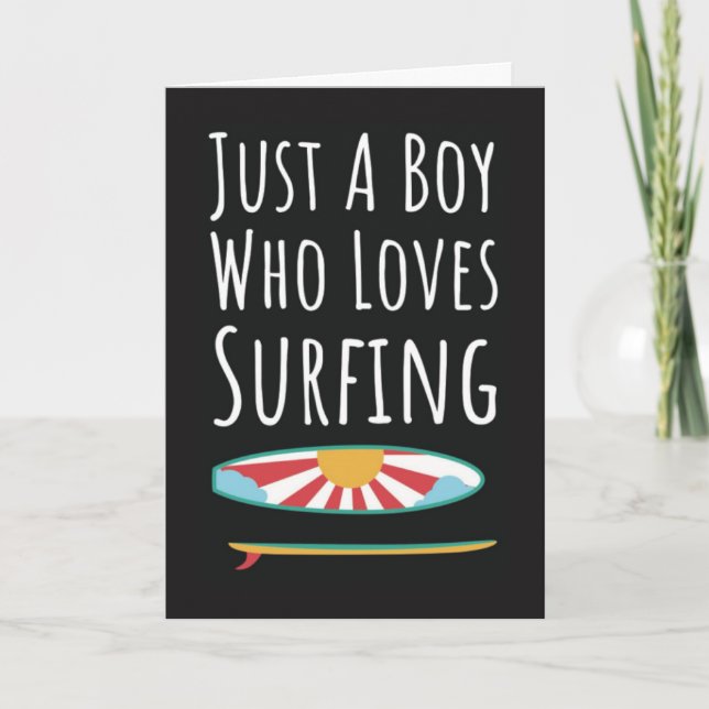 Süße Surfkarten Für Babyboys Surfer Kinder Ozean Karte (Vorderseite)