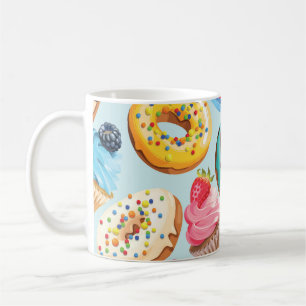 Süße Süßigkeiten: Muster der Freude. Kaffeetasse