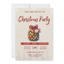 🍬🎄Süße Süßigkeiten-Weihnachts-Einladung 5x7” edi