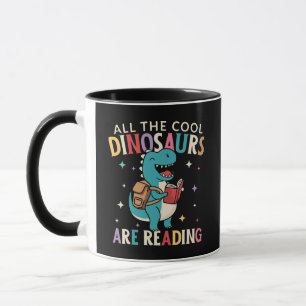 Süße T-Rex-Lesemug All The Cool Dinosaurs Art Tasse