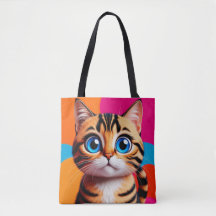 Süße Tabby-Katzen-Porträt mit großen blauen Augen