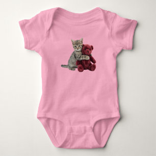 Süße Tabby-Teddybär Baby Strampler