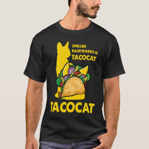 Süße Taco-Katze rückwärts geschrieben ist Tacocat T-Shirt