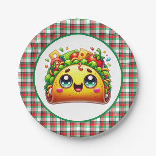 Süße Taco-Liebhaber-Party Pappteller