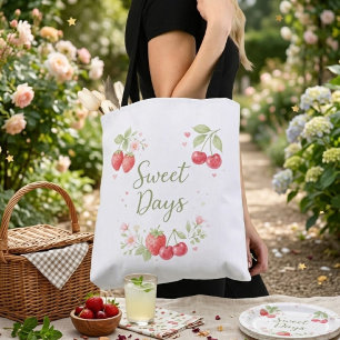 Süße Tage Watercolor-Frucht-Ästhetik-Tasche Tasche