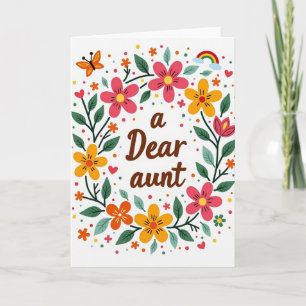 Süße Tante Florale Karte