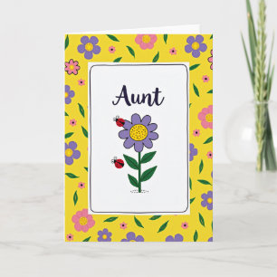 Süße Tanten Tag Blumenkarte Karte