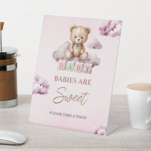 Süße Teddy-Candy-Sterne Babys sind süß Baby Sockelschild