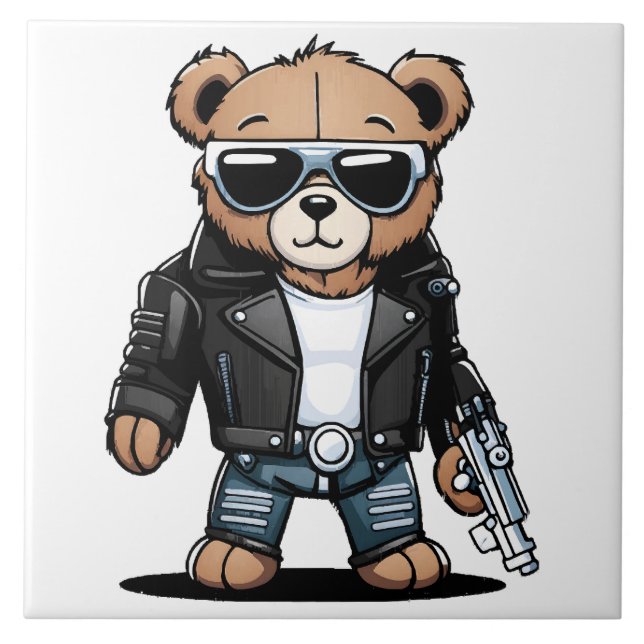 Süße Teddy Memes Fliese (Vorderseite)