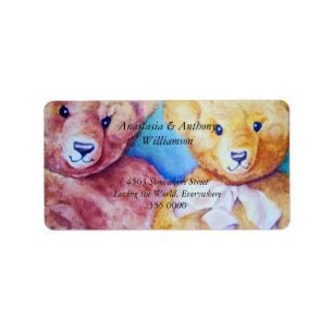 Süße Teddybär ADRESSE Adressaufkleber