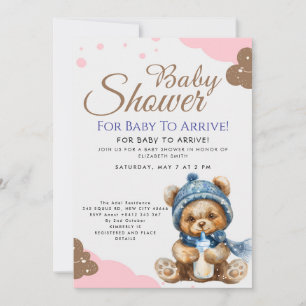 Süße Teddybär-Baby-Party Einladung