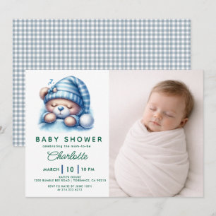 Süße Teddybär-Baby-Party Einladung