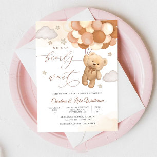 Süße Teddybär-Baby-Party-Einladung Einladung