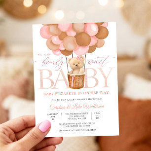 Süße Teddybär-Baby-Party-Einladung Einladung