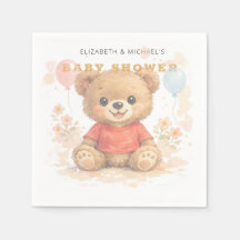 Süße Teddybär-Baby-Party-Papier-Servietten