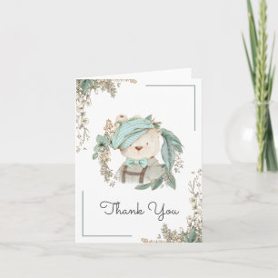 Süße Teddybär-Baby-Shower-Dankeschön-Karte Dankeskarte