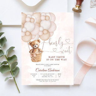 Süße Teddybär-Baby-Shower-Einladung Einladung