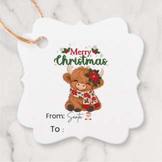 Süße Teddybär Frohe Weihnachten Geschenkanhänger