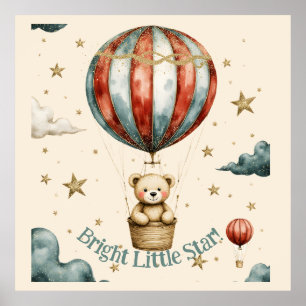 Süße Teddybär-Kinderzimmer Poster