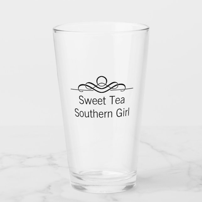Süße Tee südliche Girl-Glasscheibe Glas (Vorderseite)