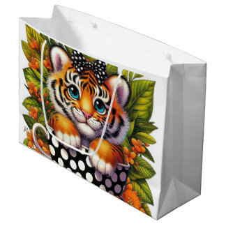 Süße Teetassen-Tiger-Liebhaber-Party Große Geschenktüte