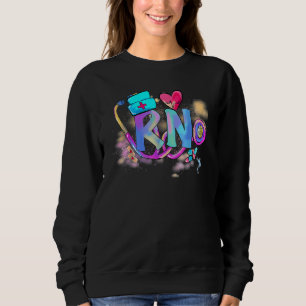 Süße Tie Dye examinierte Krankenschwester Lustige Sweatshirt