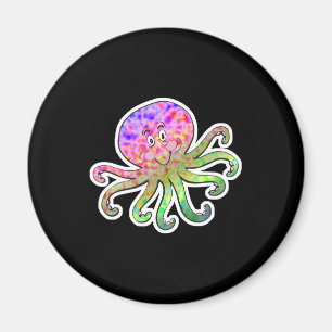 süße Tie-Dye-Oktopus Magnet