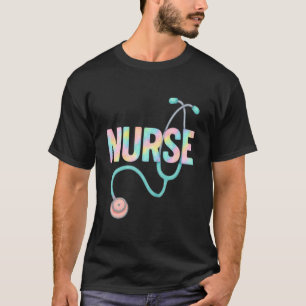 Süße Tie-Dye-Stethoskop-Krankenschwester RN Pflege T-Shirt