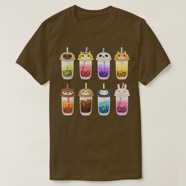 Süße Tier Boba Niedlich Kawaii Bubble Tee (Design vorne)