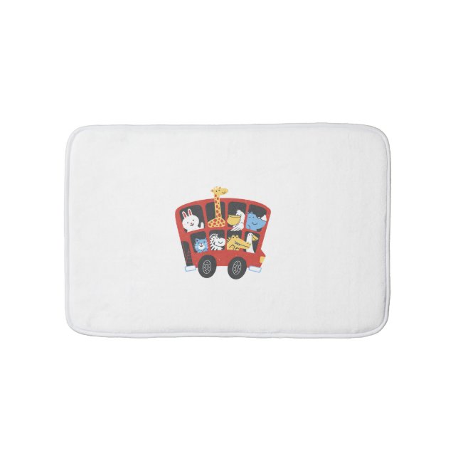 Süße Tier Bus Adventure für Kinder Badematte (Vorderseite)