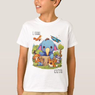 Süße Tier Cartoon Abbildung i niedlich T-Shirt