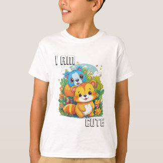Süße Tier-Cartoon-Illustration ich bin süß T-Shirt