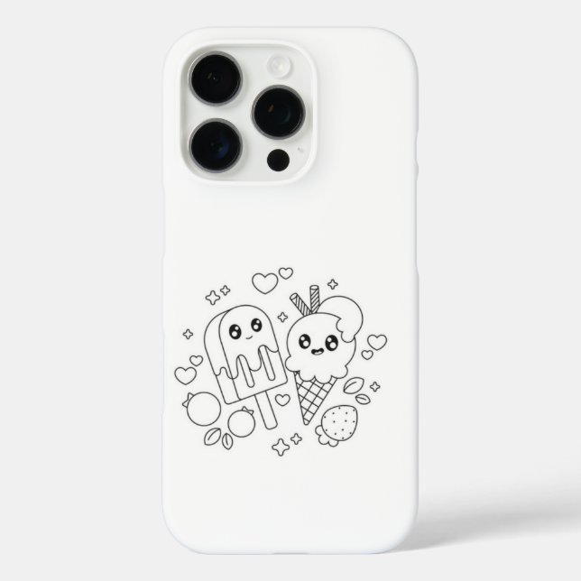 Süße Tier Cartoon iPhone 16 Fall Pro Hülle (Rückseite)