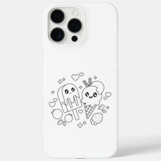 Süße Tier Cartoon iPhone 16 pro max Fall Hülle (Rückseite)
