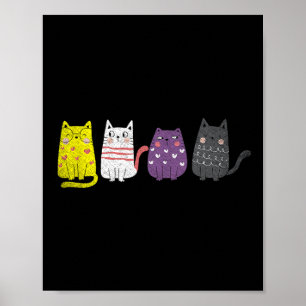 Süße Tier Cat Geschenke Nicht binäre Pride Agence Poster