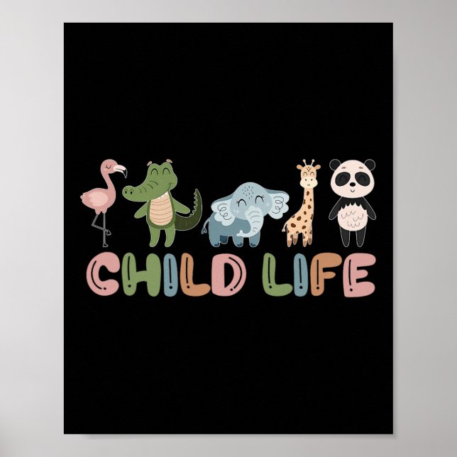 Süße Tier Child Life Specialist Play Therapy Poster (Vorne)