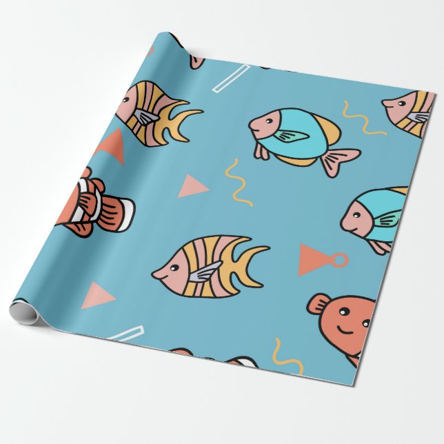 Süße Tier Design Nahtloses Musterpapier Geschenkpapier (Ungerollt)