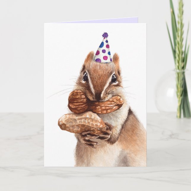 Süße Tier Eichhörnchen-Feierkarte Dankeskarte (Vorderseite)