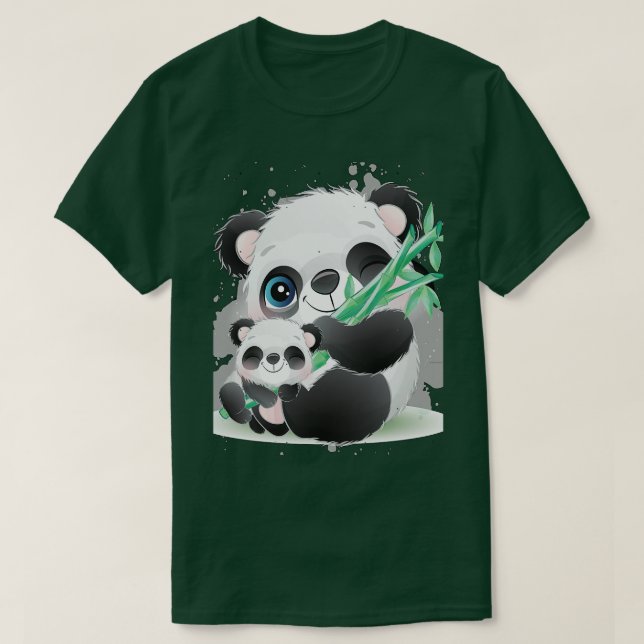 Süße Tier Friendly Panda 12 T-Shirt (Design vorne)