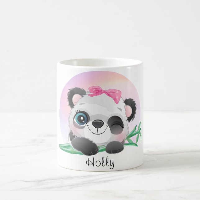 süße Tier Friendly Panda Bamboo    Kaffeetasse (Mittel)