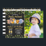 Süße Tier Friends Zoo Party Geburtstag Foto Einladung<br><div class="desc">Süße Tier Friends Zoo Party Geburtstag Foto Einladung</div>