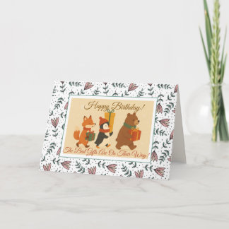 Süße Tier Gift Friends Geburtstag Karte