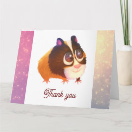 Süße Tier Guinea Schwein geklappt Danke Karte