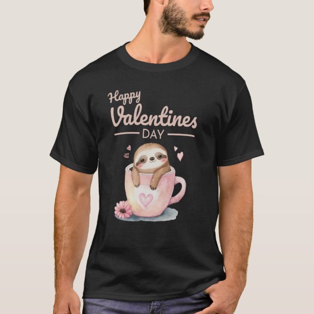 Süße Tier Heart Panda Happy Valentine Day 40 T-Shirt (Vorderseite)