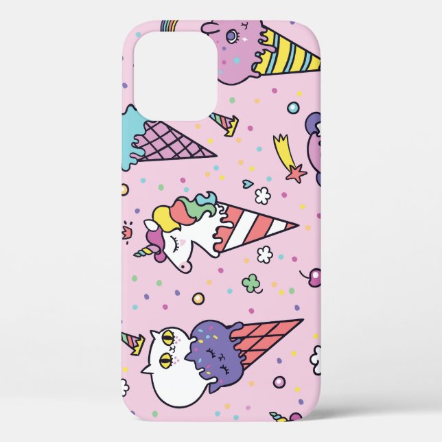 Süße Tier Ice Creme Cones Case-Mate iPhone Hülle (Rückseite)