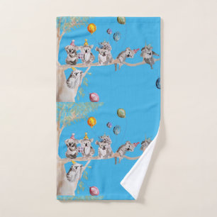 Süße Tier Koala Koalas Blaues Handtuch Set