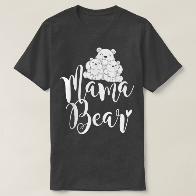 Süße Tier Mama Bärenkuppen Bären Familie Mommy Mam T-Shirt (Design vorne)