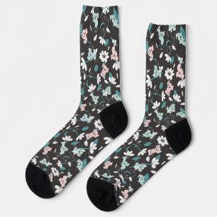 Süße Tier mit farbenfrohen Koala-Mustern und Blume Socken