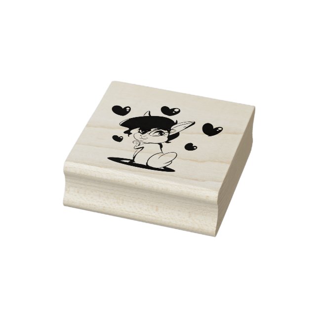 Süße Tier mit Herz Gummistempel (Stempel)