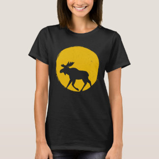 Süße Tier Moose Elk Sun Silhouette T-Shirt